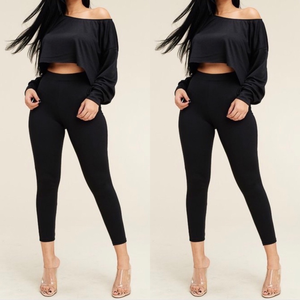PRICE FIRM Black Pants set - Picture 2 of 3